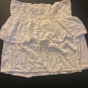 White Ruffled Women's Skirt